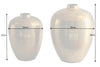Set Of 2 Vases Oriental 27cm/32cm Hammered Metal Gold