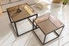 Nesting Coffee Table Vienna Square Set of 2 Mango Wood Natural