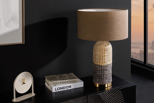 Table Lamp Zea 61cm Seagrass Natural Brown Shade
