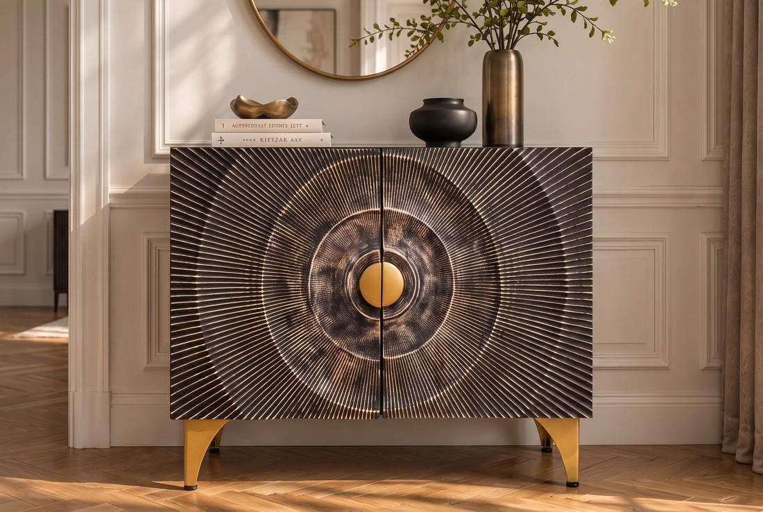 Sideboard Golden Eye 100cm Mango Wood Black