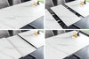 Extendable Dining Table Alpine 160-200cm Ceramic Marble Look