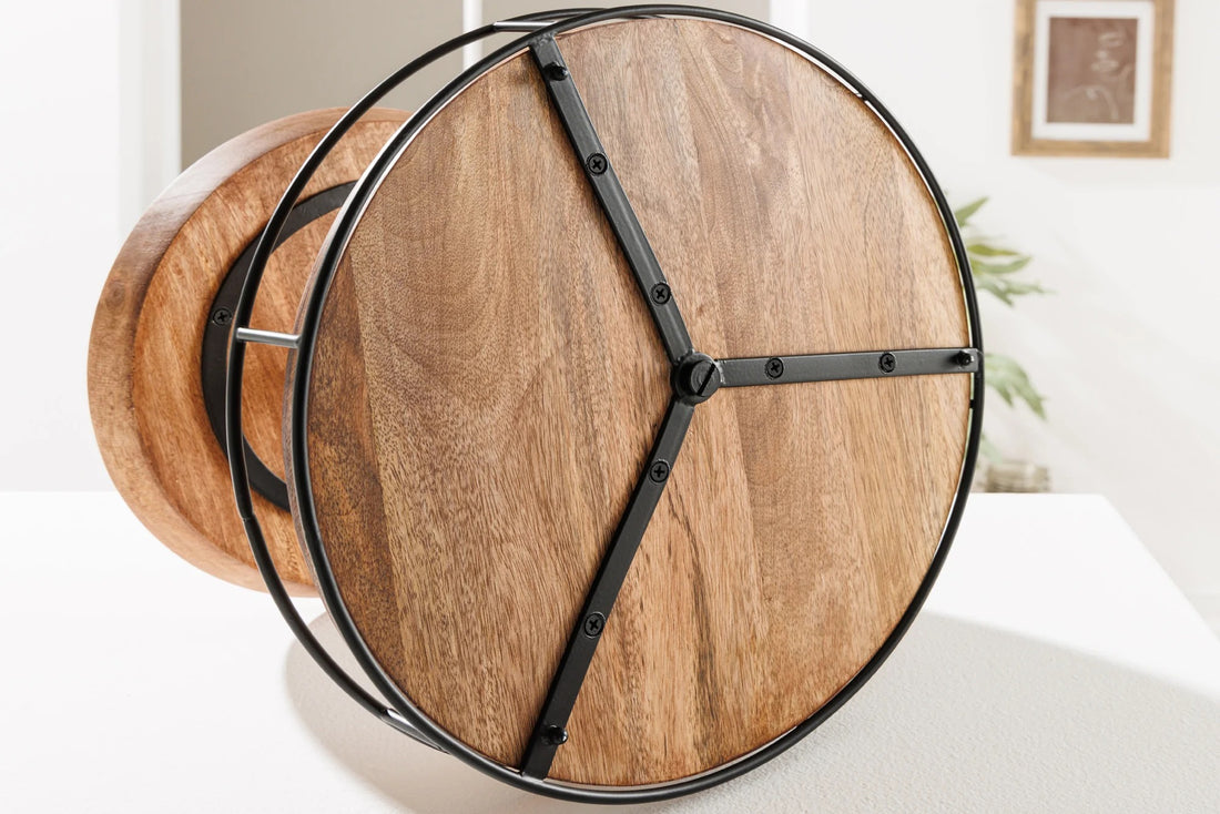 Two Tier Cake Stand Pure Nature 38cm Mango Wood Natural