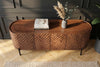 TV Stand Adlon 160cm Mango Wood Brown 3D Effect