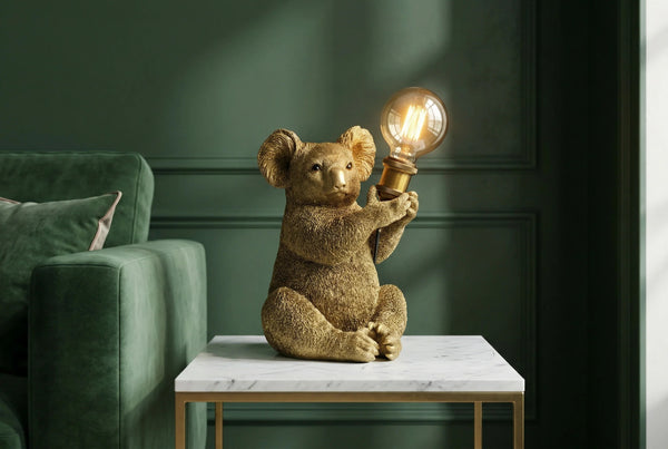 Table Lamp Koala 34cm Polyresin Gold