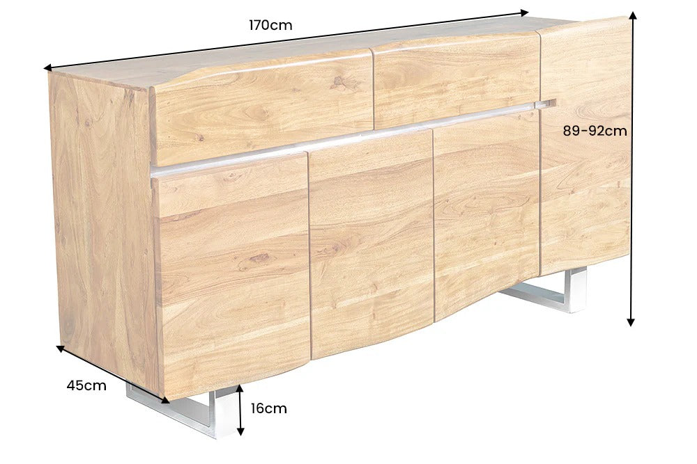 Sideboard Monolith 170cm Acacia Wood Honey