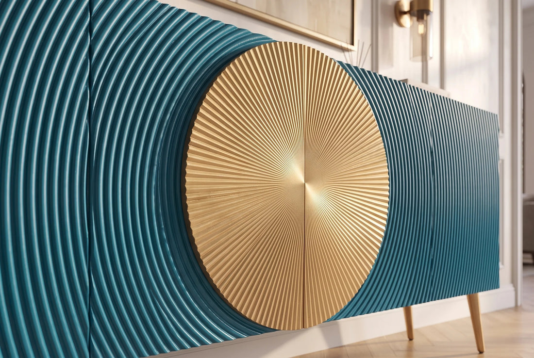Sideboard Aurum 177cm Mango Wood Turquoise