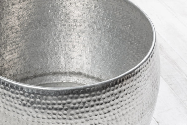 Round Coffee Table Orient 60cm Metal Silver