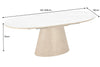 Extendable Dining Table Unique 160-200cm Ceramic White