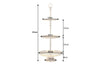 Three Tier Cake Stand Orient 65cm Hammered Metal Gold