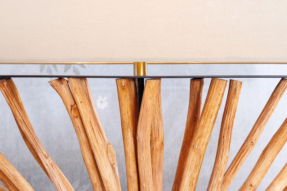 Table Lamp Euphoria 80cm Longan Wood Natural