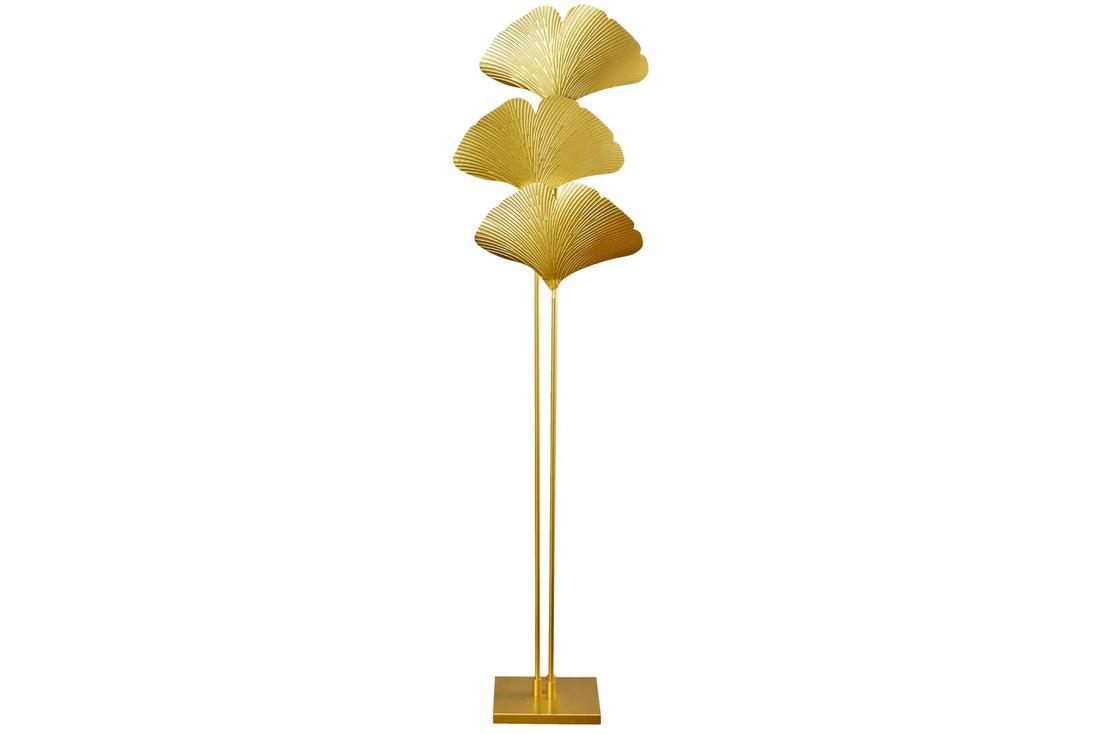 Floor Lamp Ginkgo 160cm Metal Gold