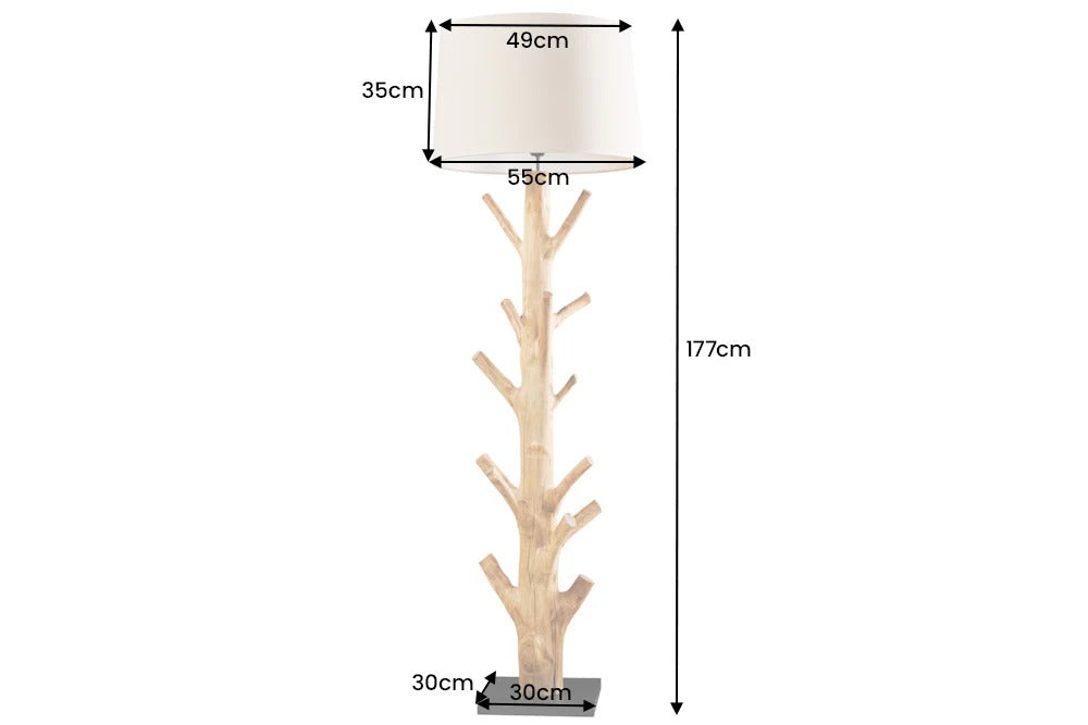 Floor Lamp Tree Nature 177cm Mangosteen Wood Natural