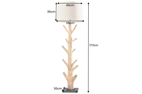 Floor Lamp Tree Nature 177cm Mangosteen Wood Natural