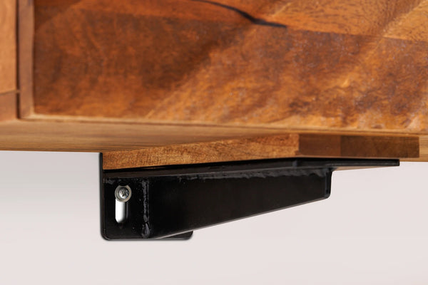 Floating TV Stand Fossil 160cm Mango Wood Brown
