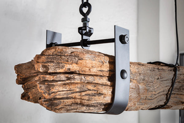 Hanging Lamp Barracuda 152cm Recycled Wood Brown