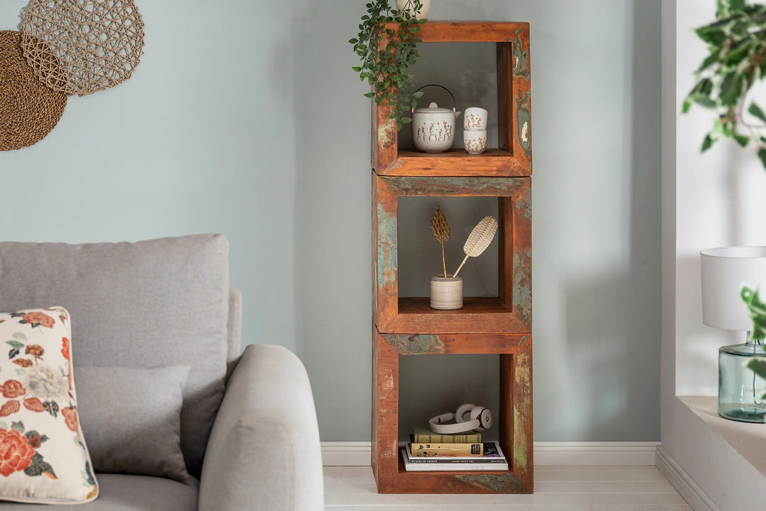 Side Table Sri Lanka 45cm Recycled Wood Brown