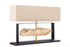 Table Lamp Rousilique 80cm Teak Wood Natural
