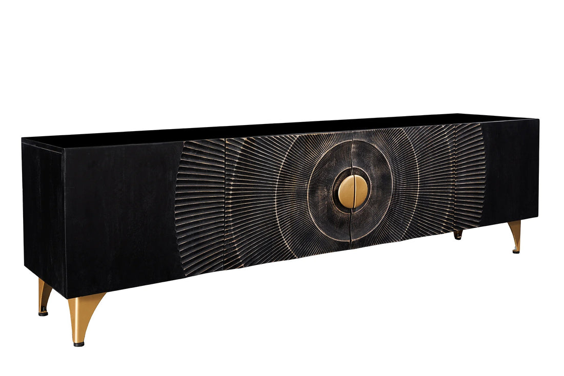 TV Stand Golden Eye 180cm Mango Wood Black