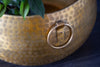 Set Of 2 Flower Pots Orient 29cm/37cm Metal Gold