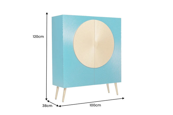 Cabinet Aurum 120cm Mango Wood Turquoise