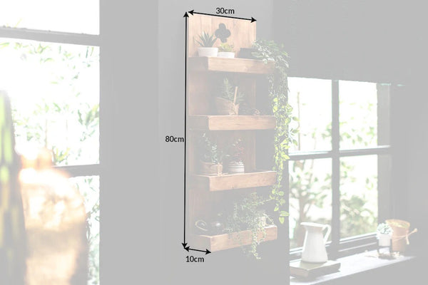 Wall Shelf Hemingway 80cm Mahogany Wood Natural