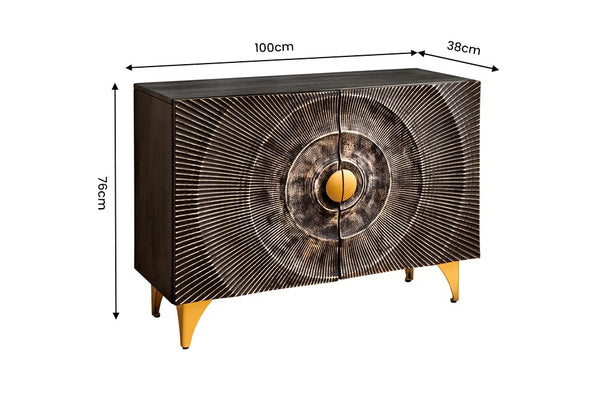 Sideboard Golden Eye 100cm Mango Wood Black