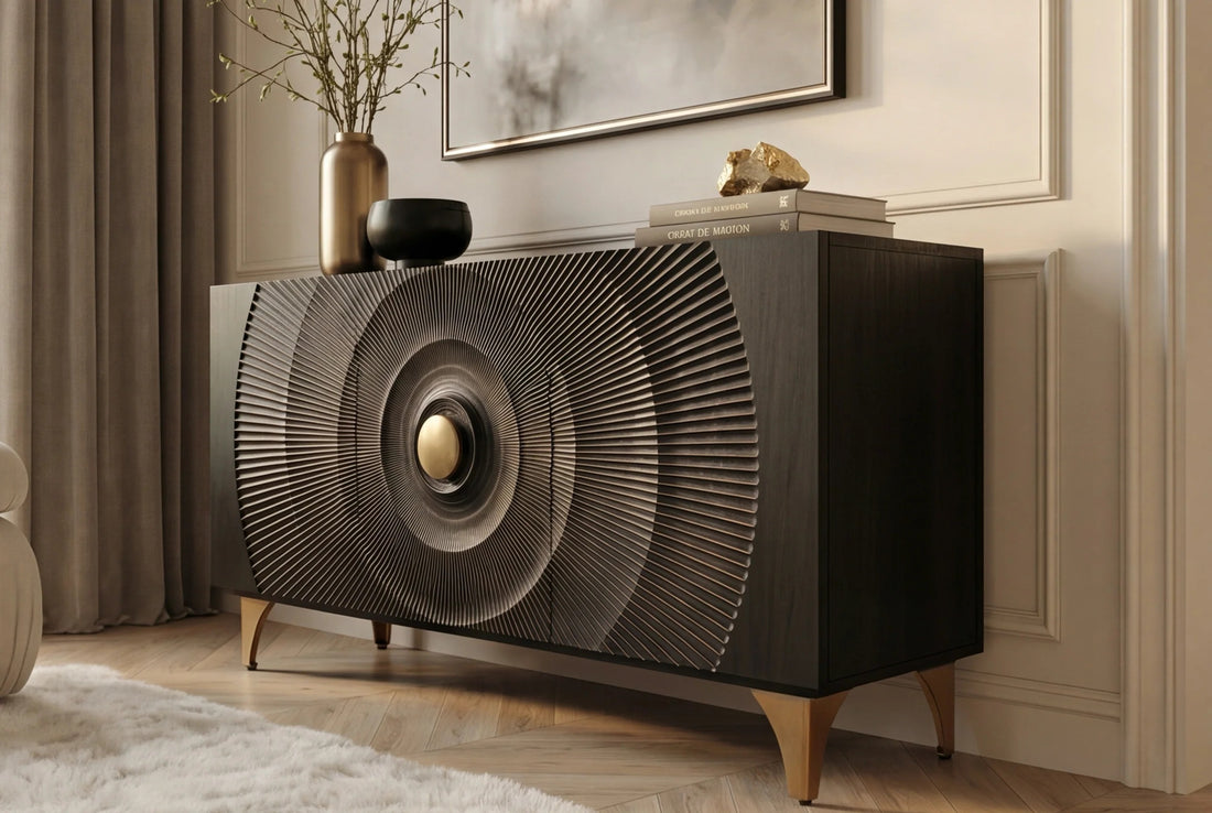 Sideboard Golden Eye 140cm Mango Wood Black