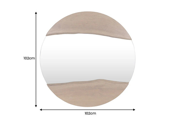 Mirror Living Edge 102cm Acacia Wood Natural
