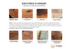 Bedside Table Fossil 50cm Mango Wood Brown