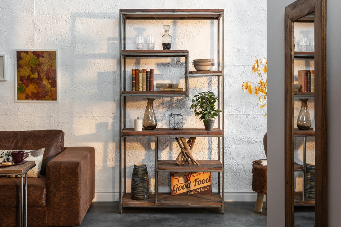 Shelf Rack Barracuda 186cm Recycled Wood Brown