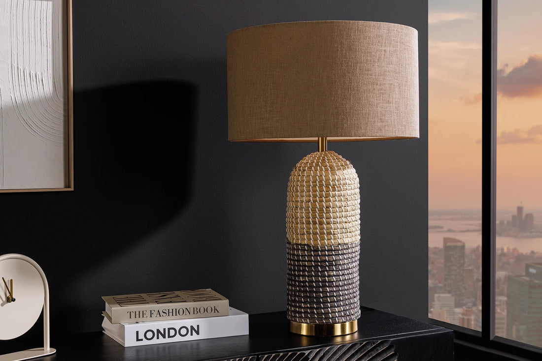 Table Lamp Zea 61cm Seagrass Natural Brown Shade