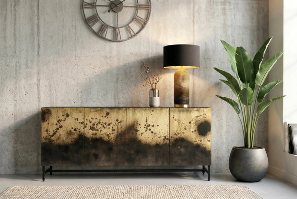 Sideboard Oxid 177cm Mango Wood Black Gold