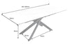 Extendable Dining Table Alpine 160-200cm Ceramic Marble Look