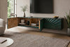 Floating TV Stand Fossil 160cm Mango Wood Turquoise 3D Effect