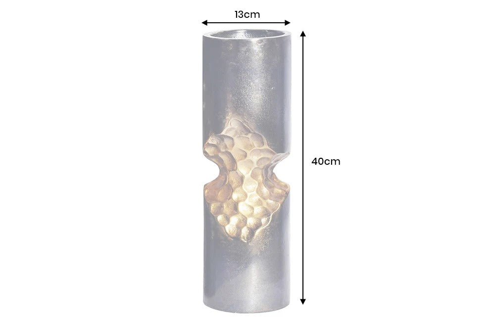 Decorative Vase Precious 40cm Metal Black Gold