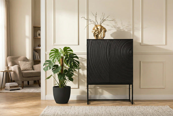 Cabinet Orbit 120cm Mango Wood Black