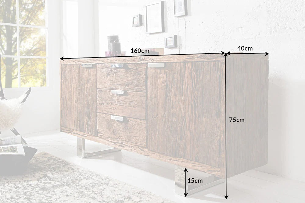 Sideboard Barracuda 160cm Recycled Wood Brown