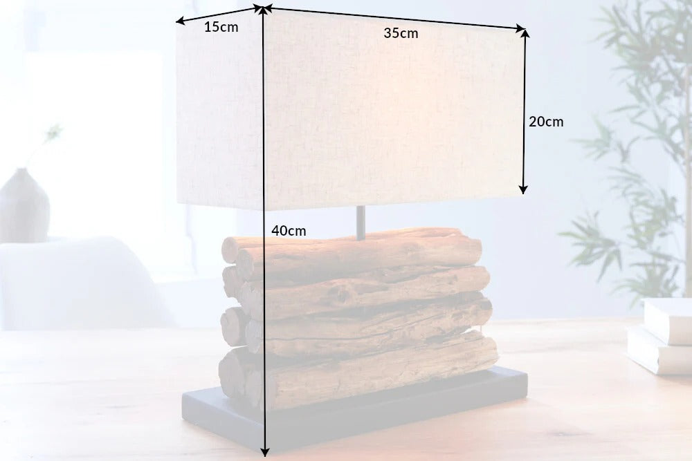 Table Lamp Perifere 40cm Driftwood Beige
