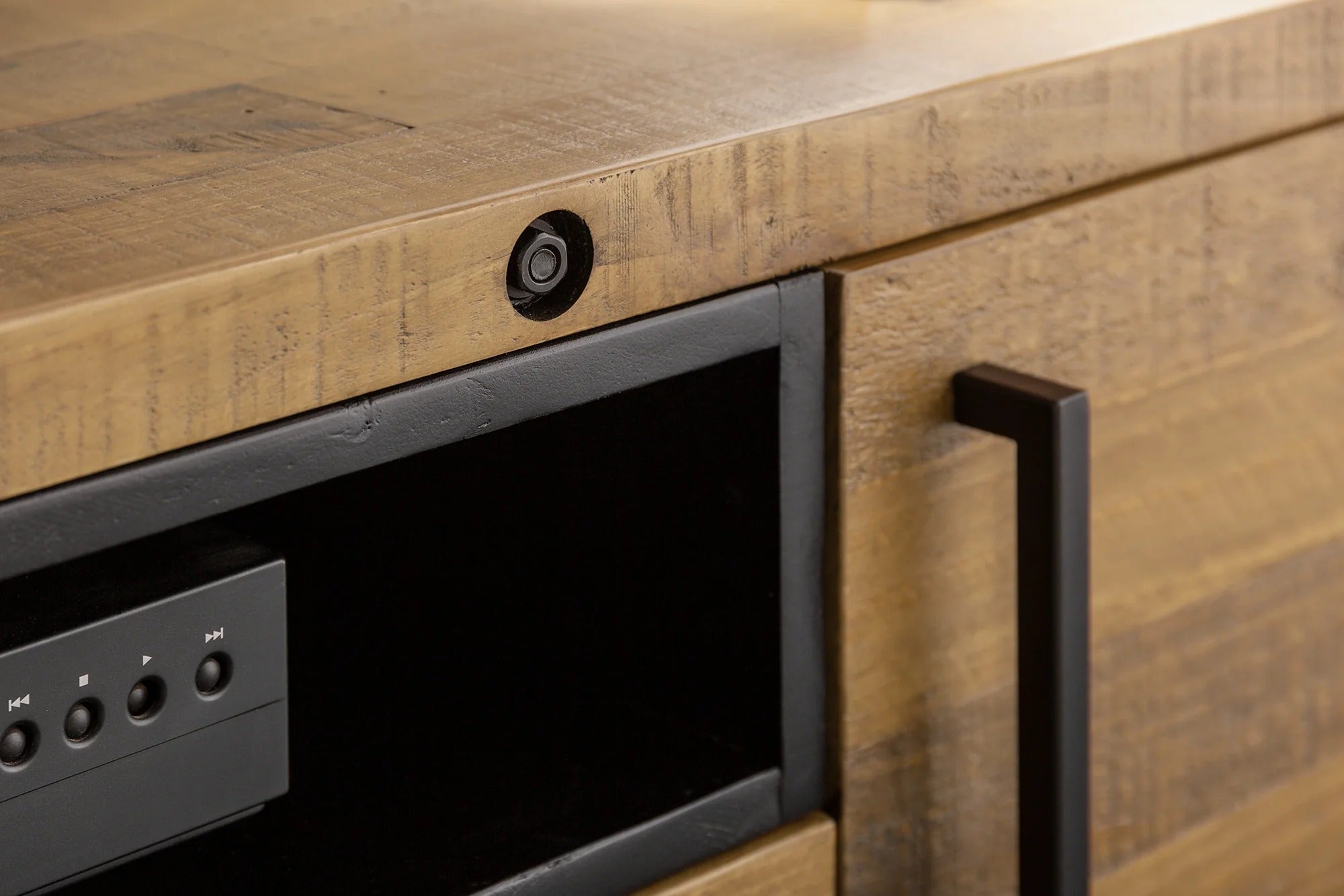 TV Stand Viking 200cm Pine Wood Natural