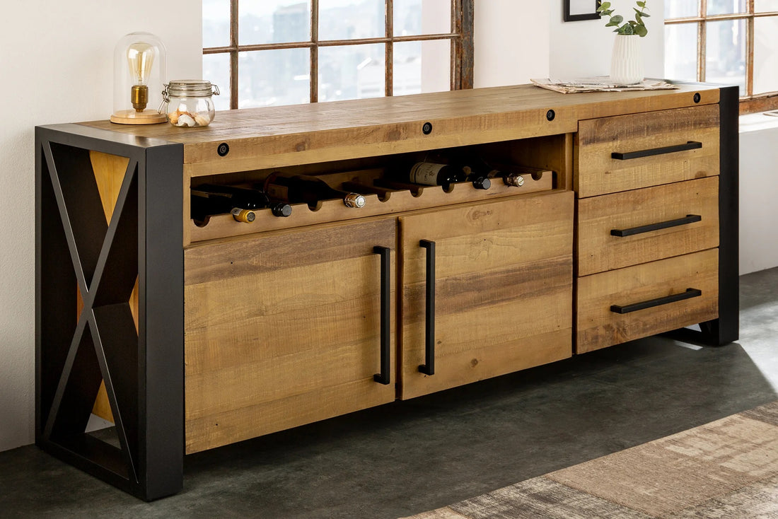 Sideboard Viking 193cm Pine Wood Brown
