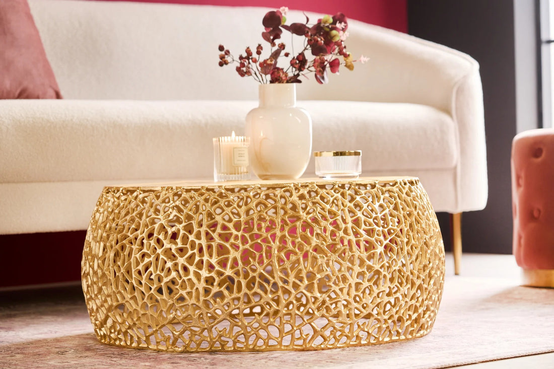 Coffee Table Ambrosia 73cm Metal Gold