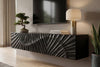 Floating TV Stand Fossil 160cm Mango Wood Black
