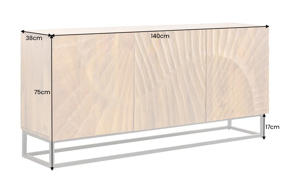 Sideboard Fossil 140cm Mango Wood Brown