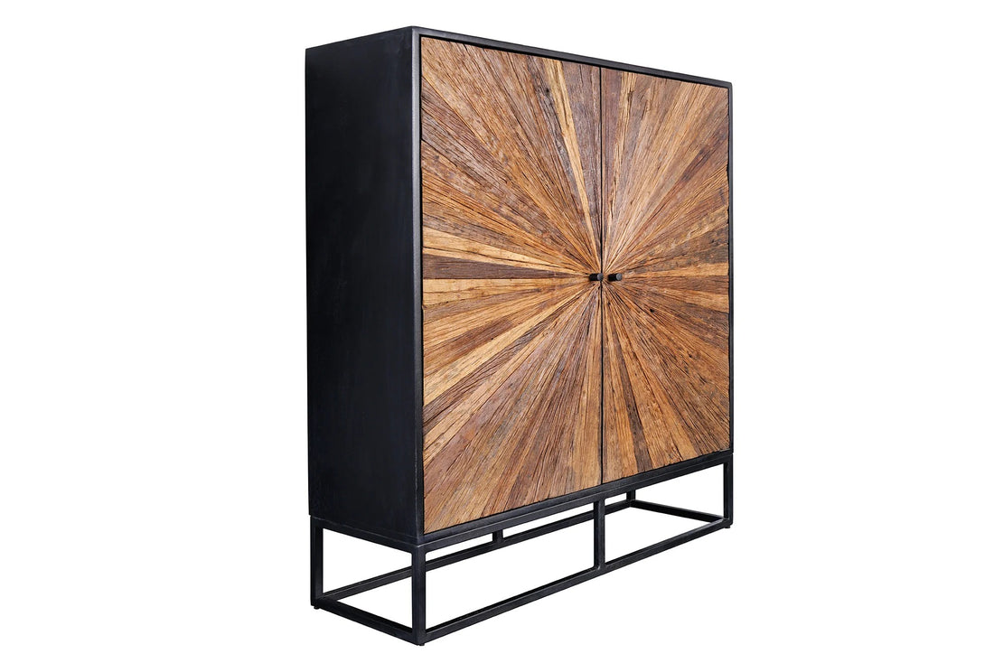Cabinet Barracuda 120cm Mango Wood Black Teak Wood Brown
