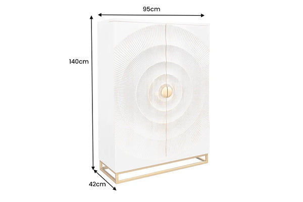 Bar Cabinet Golden Eye 140cm Mango Wood White