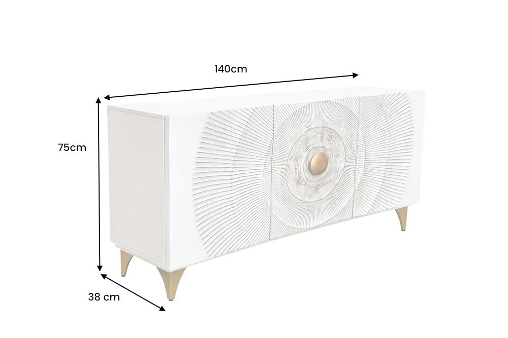 Sideboard Golden Eye 140cm Mango Wood White