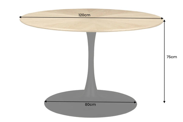 Round Dining Table Atelier 120cm Oak Wood Veneer