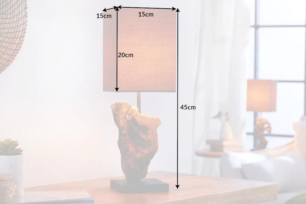 Table Lamp Hypnotic 45cm Driftwood Brown