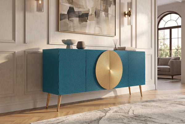 Sideboard Aurum 177cm Mango Wood Turquoise