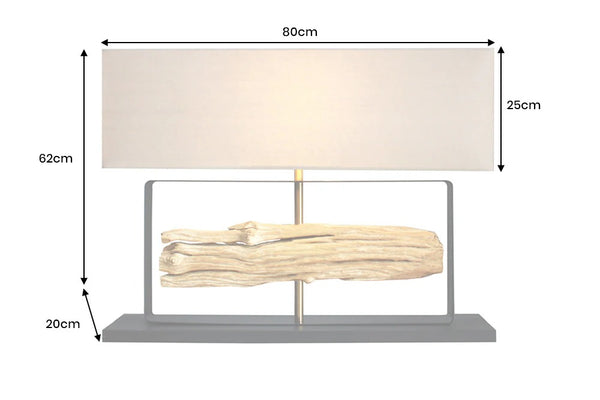 Table Lamp Rousilique 80cm Teak Wood Natural